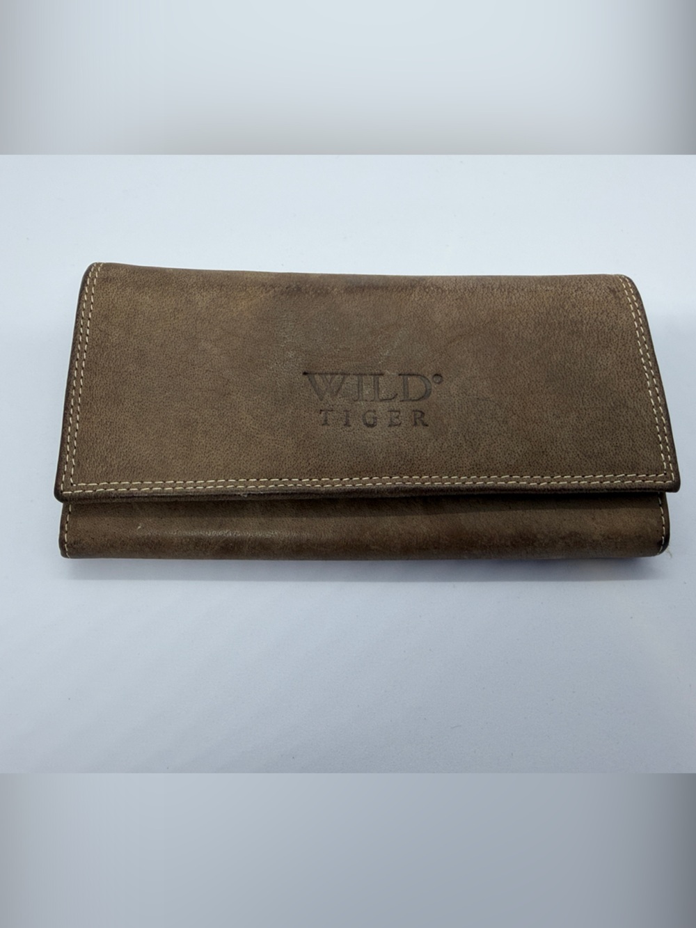 Brown Leather Trifold Wallet